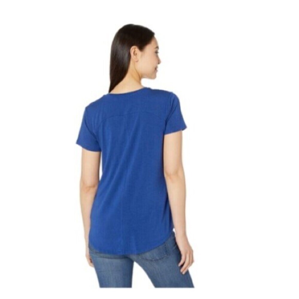 BP Short Sleeve V-Neck T-Shirt In Blue Monaco Size XS - Picture 3 of 5